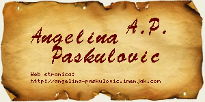 Angelina Paskulović vizit kartica